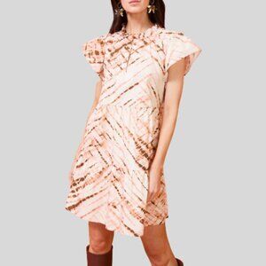 MARIE OLIVER Sema Dress Ruffle Crosshatch Size 8